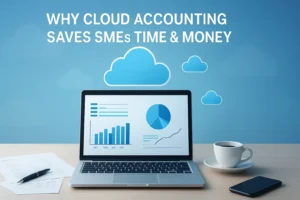 Cloud accounting for SMEs platform displaying real-time financial insights