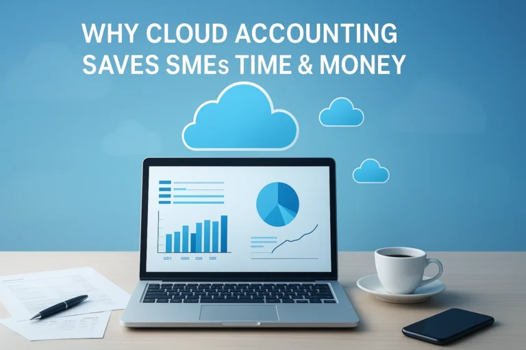 Cloud accounting for SMEs platform displaying real-time financial insights